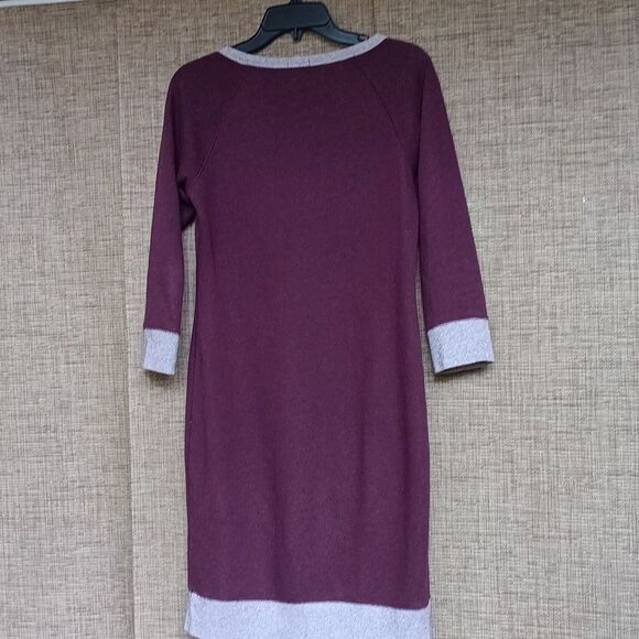 J. Crew Long Sleeve Sweatshirt Dress in Purple and Gray - Picture 4 of 4